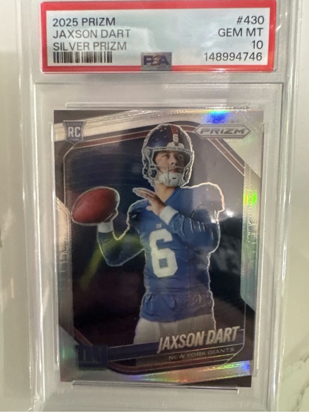 2025 Prizm Jaxson Dart Variation Silver #430 PSA 10 GEM MINT RC ROOKIE